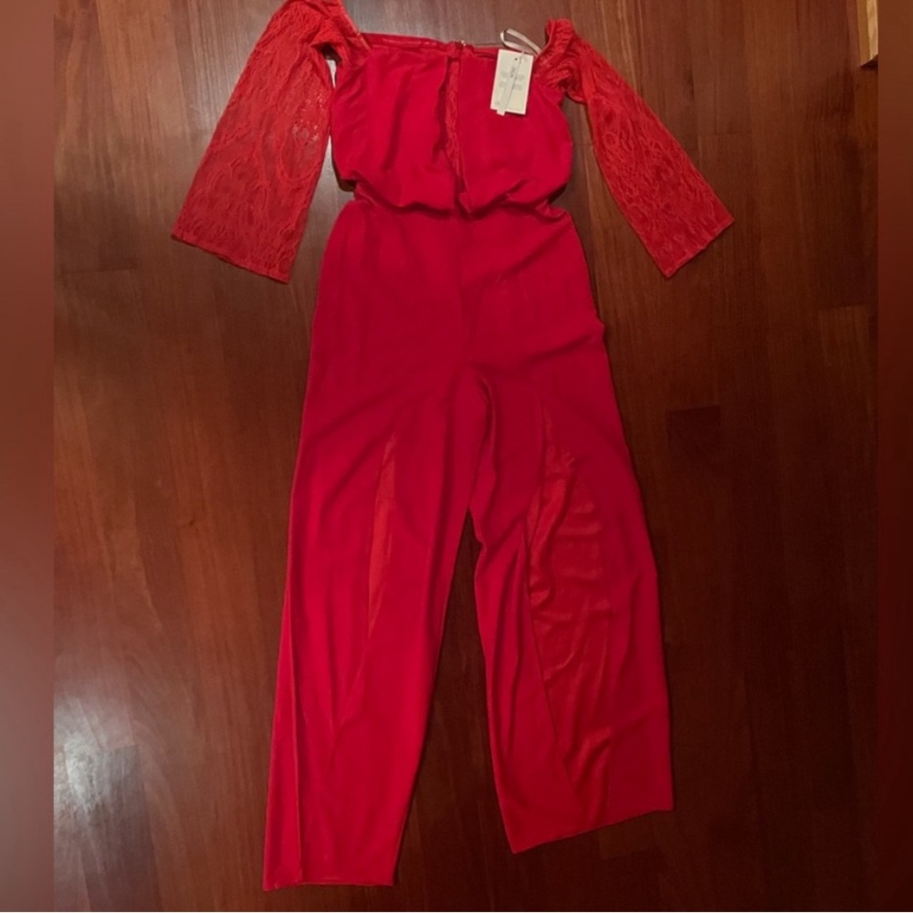 NWT ASOS red jumpsuit